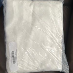 Vivia Cutout Ribbed Midi Dress, White, Extra Large, New with Tag.